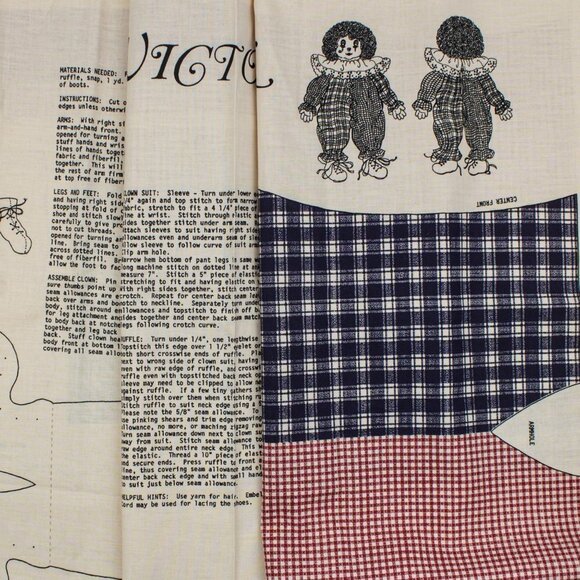Vintage Victorian Clown Cutout Sewing Pattern | - Picture 4 of 6